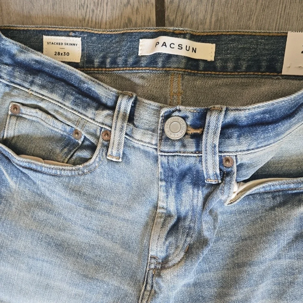 PacSun Stacked‎ Skinny Jeans – Dark Indigo Wash Size 28x30 NWT m301